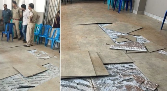 കോഴിക്കോട് ക്ലാസ് മുറിയിലെ ടൈലുകള് ഉഗ്ര ശബ്ദത്തോടെ പൊട്ടിത്തെറിച്ചു കോഴിക്കോട് ക്ലാസ് മുറിയിലെ ടൈലുകള് ഉഗ്ര ശബ്ദത്തോടെ പൊട്ടിത്തെറിച്ചു