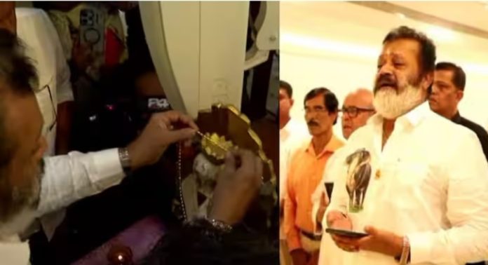 ലൂർദ് മാതാവിന് സ്വർണ കൊന്ത സമര്പ്പിച്ച് സുരേഷ് ഗോപി ; പാട്ടു പാടി ആരാധന നടത്തി ലൂർദ് മാതാവിന് സ്വർണ കൊന്ത സമര്പ്പിച്ച് സുരേഷ് ഗോപി ; പാട്ടു പാടി ആരാധന നടത്തി