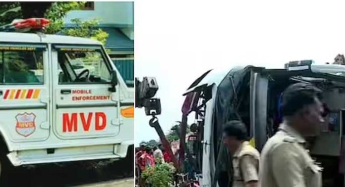 മാടവനയിൽ അപകടത്തിൽപ്പെട്ട കല്ലട ബസ് പരിശോധിച്ച എംവിഡി കണ്ടെത്തിയത് ഗുരുതര പിശകുകൾ മാടവനയിൽ അപകടത്തിൽപ്പെട്ട കല്ലട ബസ് പരിശോധിച്ച എംവിഡി കണ്ടെത്തിയത് ഗുരുതര പിശകുകൾ