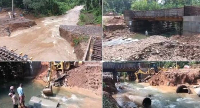 പണി തീർന്ന് അരമണിക്കൂർ ; കണ്ണൂരിൽ പുതിയ റോഡ് മലവെള്ളം കൊണ്ടുപോയി പണി തീർന്ന് അരമണിക്കൂർ ; കണ്ണൂരിൽ പുതിയ റോഡ് മലവെള്ളം കൊണ്ടുപോയി