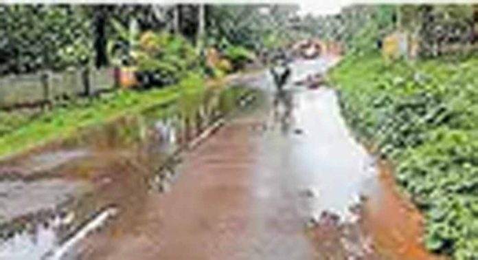 അപകടക്കെണിയായി കിളിയങ്കാവ് കവലയിലെ വെള്ളക്കെട്ട് ; ദുരിതത്തില് യാത്രക്കാര് അപകടക്കെണിയായി കിളിയങ്കാവ് കവലയിലെ വെള്ളക്കെട്ട് ; ദുരിതത്തില് യാത്രക്കാര്