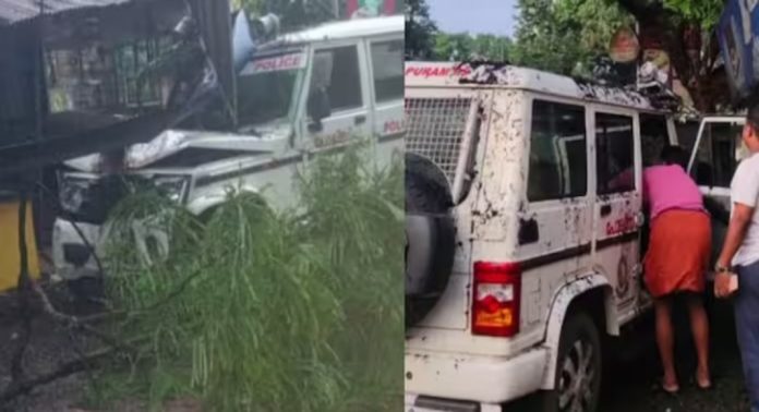 പോലീസ് ജീപ്പ് നിയന്ത്രണം വിട്ട് കടയിലേക്ക് ഇടിച്ചുകയറി ; എസ്ഐയ്ക്കും വണ്ടിയോടിച്ച സിപിഒയ്ക്കും പരിക്ക് പോലീസ് ജീപ്പ് നിയന്ത്രണം വിട്ട് കടയിലേക്ക് ഇടിച്ചുകയറി ; എസ്ഐയ്ക്കും വണ്ടിയോടിച്ച സിപിഒയ്ക്കും പരിക്ക്