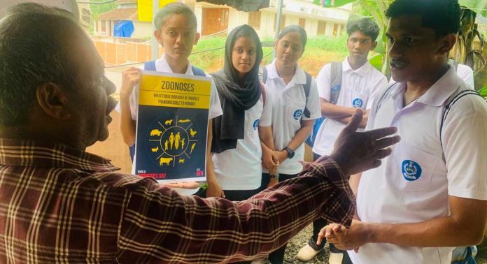 മൃഗങ്ങളിൽ നിന്ന് മനുഷ്യരിലേക്ക് പകരുന്ന രോഗങ്ങളെക്കുറിച്ച് ബോധവത്ക്കരണം നടത്തി മൃഗങ്ങളിൽ നിന്ന് മനുഷ്യരിലേക്ക് പകരുന്ന രോഗങ്ങളെക്കുറിച്ച് ബോധവത്ക്കരണം നടത്തി