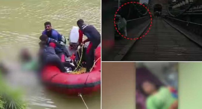 പുനലൂർ തൂക്കുപാലത്തിൽ നിന്ന് കല്ലടയാറ്റിലേക്ക് ചാടിയ യുവതിയുടെ മൃതദേഹം കണ്ടെത്തി പുനലൂർ തൂക്കുപാലത്തിൽ നിന്ന് കല്ലടയാറ്റിലേക്ക് ചാടിയ യുവതിയുടെ മൃതദേഹം കണ്ടെത്തി