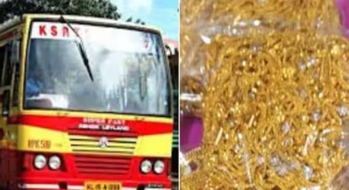 കെഎസ്ആര്ടിസി ബസിൽ കടത്തിയ സ്വര്ണം പിടികൂടി കെഎസ്ആര്ടിസി ബസിൽ കടത്തിയ സ്വര്ണം പിടികൂടി