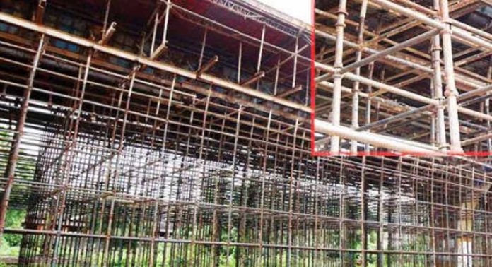 അബാൻ മേൽപ്പാലനിർമാണം : ഇരുമ്പുതൂണുകൾ വളഞ്ഞു അബാൻ മേൽപ്പാലനിർമാണം : ഇരുമ്പുതൂണുകൾ വളഞ്ഞു