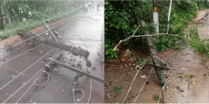 കേരളത്തിൽ കഴിഞ്ഞ ദിവസങ്ങളിലുണ്ടായ കൊടുങ്കാറ്റിലും പേമാരിയിലും 51.4 കോടി രൂപയുടെ നാശനഷ്ടമുണ്ടായതായി കെഎസ്ഇബി കേരളത്തിൽ കഴിഞ്ഞ ദിവസങ്ങളിലുണ്ടായ കൊടുങ്കാറ്റിലും പേമാരിയിലും 51.4 കോടി രൂപയുടെ നാശനഷ്ടമുണ്ടായതായി കെഎസ്ഇബി