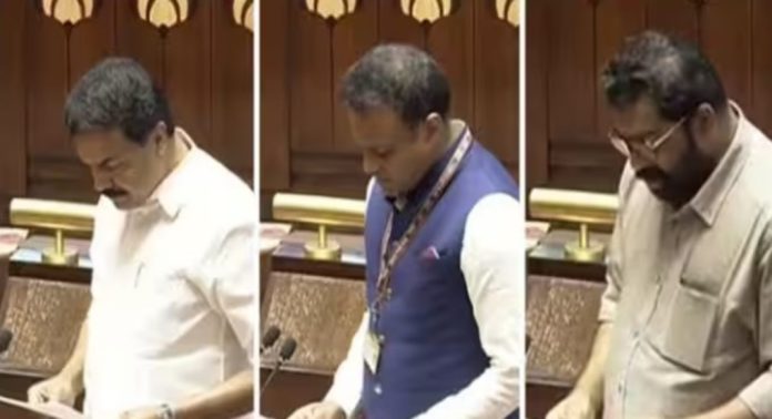 കേരളത്തിൽ നിന്നും തെരഞ്ഞെടുക്കപ്പെട്ട 3 രാജ്യസഭ എംപിമാർ സത്യപ്രതിജ്ഞ ചെയ്തു കേരളത്തിൽ നിന്നും തെരഞ്ഞെടുക്കപ്പെട്ട 3 രാജ്യസഭ എംപിമാർ സത്യപ്രതിജ്ഞ ചെയ്തു