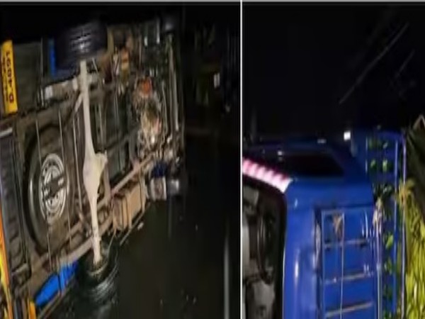 പിറകിലെ ടയർ പൊട്ടി നിയന്ത്രണം വിട്ട് മറിഞ്ഞു ; പിക്കപ്പ് വാൻ ഡ്രൈവറും ക്ലീനറും അത്ഭുതകരമായി രക്ഷപ്പെട്ടു പിറകിലെ ടയർ പൊട്ടി നിയന്ത്രണം വിട്ട് മറിഞ്ഞു ; പിക്കപ്പ് വാൻ ഡ്രൈവറും ക്ലീനറും അത്ഭുതകരമായി രക്ഷപ്പെട്ടു