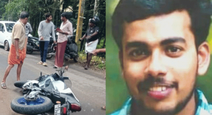 റാന്നിയില് ഇരുചക്ര വാഹനം സ്കൂൾ ബസുമായി കൂട്ടിയിടിച്ചുണ്ടായ അപകടത്തിൽ യുവാവ് മരിച്ചു റാന്നിയില് ഇരുചക്ര വാഹനം സ്കൂൾ ബസുമായി കൂട്ടിയിടിച്ചുണ്ടായ അപകടത്തിൽ യുവാവ് മരിച്ചു