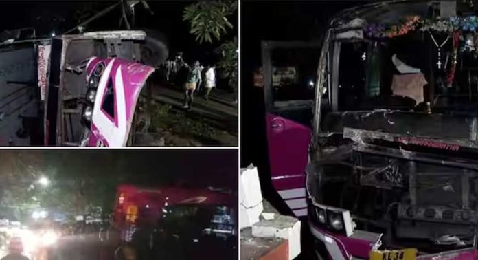 കോട്ടയത്ത് ബസ് മറിഞ്ഞുണ്ടായ അപകടം : ബസ് അമിതവേഗത്തിലായിരുന്നുവെന്ന് യാത്രക്കാർ കോട്ടയത്ത് ബസ് മറിഞ്ഞുണ്ടായ അപകടം : ബസ് അമിതവേഗത്തിലായിരുന്നുവെന്ന് യാത്രക്കാർ