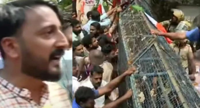 മുകേഷിന്റെ രാജി ; യൂത്ത് കോൺഗ്രസ് നടത്തിയ മാർച്ചിൽ സംഘർഷം മുകേഷിന്റെ രാജി ; യൂത്ത് കോൺഗ്രസ് നടത്തിയ മാർച്ചിൽ സംഘർഷം