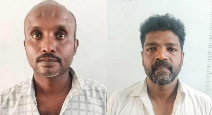 മുക്കുപണ്ടം പണയം വച്ച് പണം തട്ടിയ കേസിൽ രണ്ടുപേർ അറസ്റ്റിൽ മുക്കുപണ്ടം പണയം വച്ച് പണം തട്ടിയ കേസിൽ രണ്ടുപേർ അറസ്റ്റിൽ