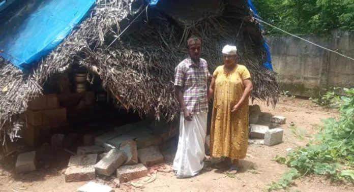 ഓലപ്പുരയുടെ ചുമരിടിഞ്ഞ് യുവതിക്ക് പരിക്ക് ഓലപ്പുരയുടെ ചുമരിടിഞ്ഞ് യുവതിക്ക് പരിക്ക്