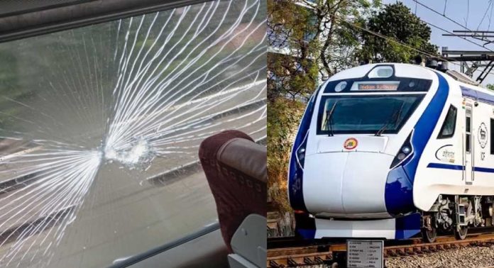 വന്ദേഭാരത് ട്രെയിന് നേരെ വീണ്ടും കല്ലേറ് വന്ദേഭാരത് ട്രെയിന് നേരെ വീണ്ടും കല്ലേറ്