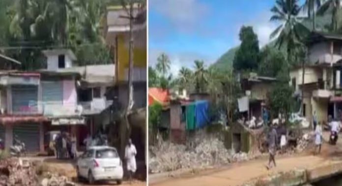 വിലങ്ങാട് ഉരുൾപൊട്ടലിൽ തകർന്ന പാലത്തിന് കൈവരി നിർമ്മിക്കാൻ ശ്രമം ; പ്രതിഷേധവുമായി നാട്ടുകാർ വിലങ്ങാട് ഉരുൾപൊട്ടലിൽ തകർന്ന പാലത്തിന് കൈവരി നിർമ്മിക്കാൻ ശ്രമം ; പ്രതിഷേധവുമായി നാട്ടുകാർ