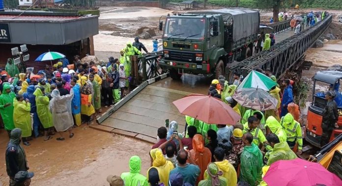 ഉരുൾപൊട്ടൽ ദുരന്തം ; ബെയ്ലി പാലത്തിലൂടെ രക്ഷാദൗത്യം ഇന്ന് ഊർജിതമാകും ഉരുൾപൊട്ടൽ ദുരന്തം ; ബെയ്ലി പാലത്തിലൂടെ രക്ഷാദൗത്യം ഇന്ന് ഊർജിതമാകും