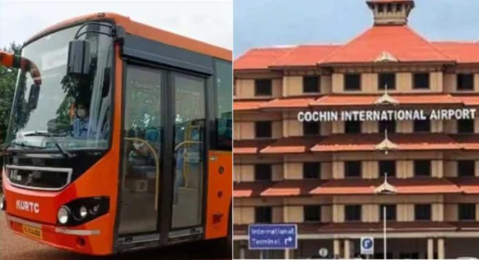 നെടുമ്പാശ്ശേരി വിമാനത്താവളത്തിലേക്ക് കോഴിക്കോടു നിന്നും എറണാകുളത്തു നിന്നും എസി ലോ ഫ്ലോർ ബസ് സർവ്വീസ് തുടങ്ങി നെടുമ്പാശ്ശേരി വിമാനത്താവളത്തിലേക്ക് കോഴിക്കോടു നിന്നും എറണാകുളത്തു നിന്നും എസി ലോ ഫ്ലോർ ബസ് സർവ്വീസ് തുടങ്ങി
