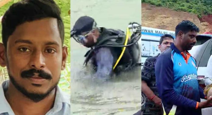 ഷിരൂരിൽ മണ്ണിടിച്ചിലിൽ കാണാതായ കോഴിക്കോട് സ്വദേശി അർജുന് വേണ്ടിയുള്ള തെരച്ചില് ആരംഭിച്ചു ഷിരൂരിൽ മണ്ണിടിച്ചിലിൽ കാണാതായ കോഴിക്കോട് സ്വദേശി അർജുന് വേണ്ടിയുള്ള തെരച്ചില് ആരംഭിച്ചു