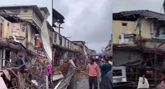 കനത്ത മഴയില് വയനാട് കല്പ്പറ്റ നഗര മധ്യത്തിലെ കെട്ടിടം തകര്ന്നു വീണു കനത്ത മഴയില് വയനാട് കല്പ്പറ്റ നഗര മധ്യത്തിലെ കെട്ടിടം തകര്ന്നു വീണു
