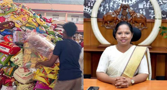 ഭക്ഷ്യവസ്തുക്കൾ ആവശ്യത്തിനുണ്ട്, സാധനങ്ങൾ സ്വീകരിക്കുന്നത് നിര്ത്തിയെന്ന് കളക്ടർ ഭക്ഷ്യവസ്തുക്കൾ ആവശ്യത്തിനുണ്ട്, സാധനങ്ങൾ സ്വീകരിക്കുന്നത് നിര്ത്തിയെന്ന് കളക്ടർ