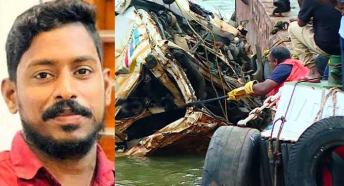 ഷിരൂരിൽ കണ്ടെത്തിയ അർജ്ജുൻ്റെ ലോറിയുടെ കാബിനുള്ളിൽ കണ്ടെത്തിയ മൃതദേഹം പുറത്തെടുത്തു ഷിരൂരിൽ കണ്ടെത്തിയ അർജ്ജുൻ്റെ ലോറിയുടെ കാബിനുള്ളിൽ കണ്ടെത്തിയ മൃതദേഹം പുറത്തെടുത്തു