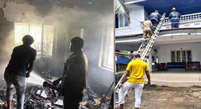 കാഞ്ഞങ്ങാട് വീടിനുള്ളില് തീപിടിച്ചു ; സ്വർണാഭരണങ്ങളും ആധാരങ്ങളും കത്തിനശിച്ചു കാഞ്ഞങ്ങാട് വീടിനുള്ളില് തീപിടിച്ചു ; സ്വർണാഭരണങ്ങളും ആധാരങ്ങളും കത്തിനശിച്ചു
