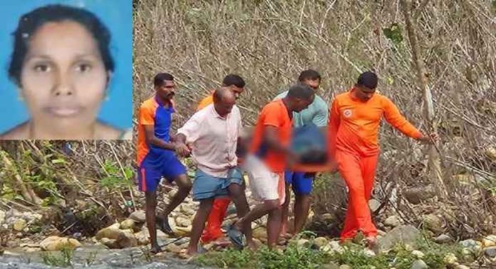 കണ്ണൂർ കേളകത്ത് കാണാതായ വീട്ടമ്മയുടെ മൃതദേഹം ചീങ്കണ്ണിപ്പുഴയിൽ കണ്ണൂർ കേളകത്ത് കാണാതായ വീട്ടമ്മയുടെ മൃതദേഹം ചീങ്കണ്ണിപ്പുഴയിൽ