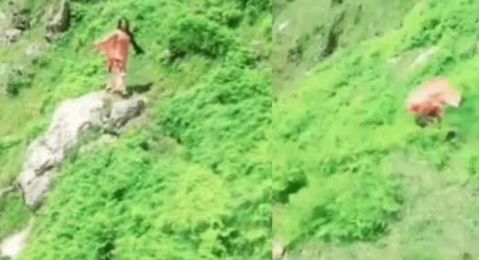 ഹിമാചൽ പ്രദേശിൽ റീൽ ഷൂട്ട് ചെയ്യുന്നതിനിടെ യുവതി കൊക്കയിലേക്ക് വീണു ഹിമാചൽ പ്രദേശിൽ റീൽ ഷൂട്ട് ചെയ്യുന്നതിനിടെ യുവതി കൊക്കയിലേക്ക് വീണു