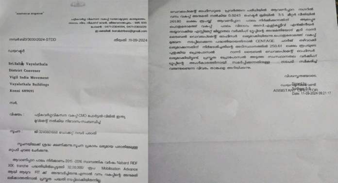 അരുവാപ്പുലം ആവണിപ്പാറ നഗര് പാലം : വനം വകുപ്പ് അനുമതി നല്കി, വിജില് ഇന്ത്യ മൂവ്മെന്റ് അരുവാപ്പുലം ആവണിപ്പാറ നഗര് പാലം : വനം വകുപ്പ് അനുമതി നല്കി, വിജില് ഇന്ത്യ മൂവ്മെന്റ്