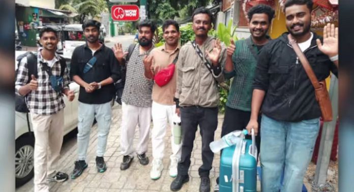 കമ്പോഡിയ മനുഷ്യക്കടത്തിൽ കുടുങ്ങിയ 7 പേർ നാട്ടിലേക്ക് തിരിച്ചു കമ്പോഡിയ മനുഷ്യക്കടത്തിൽ കുടുങ്ങിയ 7 പേർ നാട്ടിലേക്ക് തിരിച്ചു