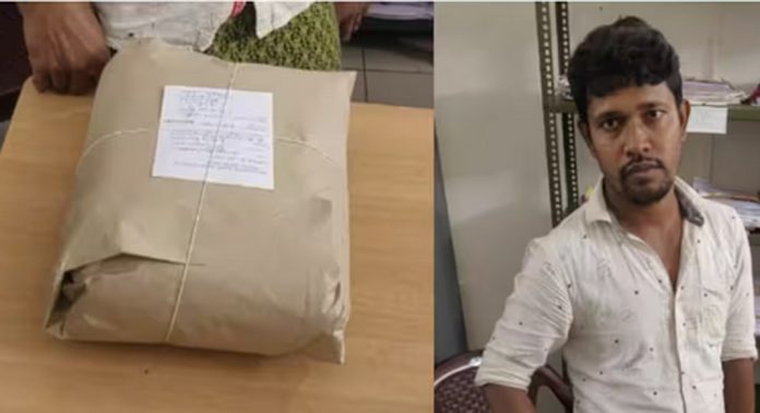 രണ്ടു കിലോയിലേറെ കഞ്ചാവുമായി അന്യസംസ്ഥാന തൊഴിലാളി പിടിയില് രണ്ടു കിലോയിലേറെ കഞ്ചാവുമായി അന്യസംസ്ഥാന തൊഴിലാളി പിടിയില്
