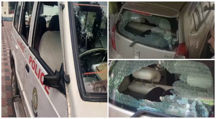 ആലപ്പുഴയിൽ വാഹനങ്ങള്ക്ക് നേരെ അഞ്ജാതരുടെ ആക്രമണം ആലപ്പുഴയിൽ വാഹനങ്ങള്ക്ക് നേരെ അഞ്ജാതരുടെ ആക്രമണം
