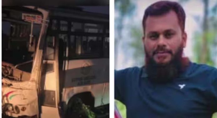 കേരളത്തില് നിന്ന് പുറപ്പെട്ട ബസ് കര്ണാടകത്തില് അപകടത്തില് പെട്ടു ; ഡ്രൈവര്ക്ക് ദാരുണാന്ത്യം കേരളത്തില് നിന്ന് പുറപ്പെട്ട ബസ് കര്ണാടകത്തില് അപകടത്തില് പെട്ടു ; ഡ്രൈവര്ക്ക് ദാരുണാന്ത്യം