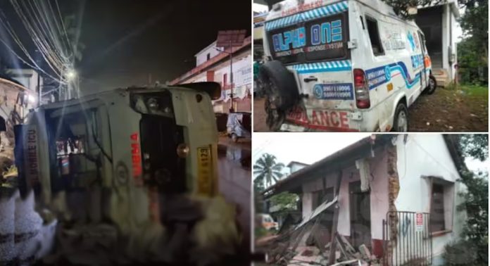 രോഗിയുമായി പോയ ആംബുലൻസ് നിയന്ത്രണം വിട്ട് വീട്ടിലേക്ക് ഇടിച്ച് കയറി ; രോഗി മരിച്ചു രോഗിയുമായി പോയ ആംബുലൻസ് നിയന്ത്രണം വിട്ട് വീട്ടിലേക്ക് ഇടിച്ച് കയറി ; രോഗി മരിച്ചു