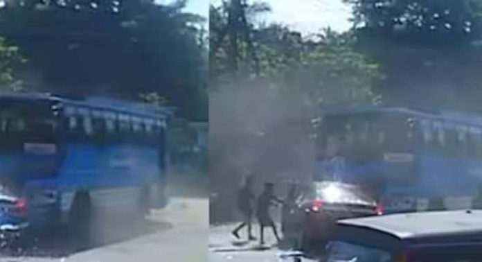 കരുവന്നൂരിലെ വാഹനാപകടം ; മരണപ്പാച്ചിലിന്റെ ദൃശ്യങ്ങൾ പുറത്ത് കരുവന്നൂരിലെ വാഹനാപകടം ; മരണപ്പാച്ചിലിന്റെ ദൃശ്യങ്ങൾ പുറത്ത്