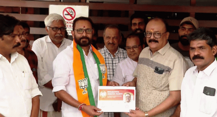 സിനിമാ താരം മഹേഷ് ബിജെപിയില് ചേര്ന്നു സിനിമാ താരം മഹേഷ് ബിജെപിയില് ചേര്ന്നു