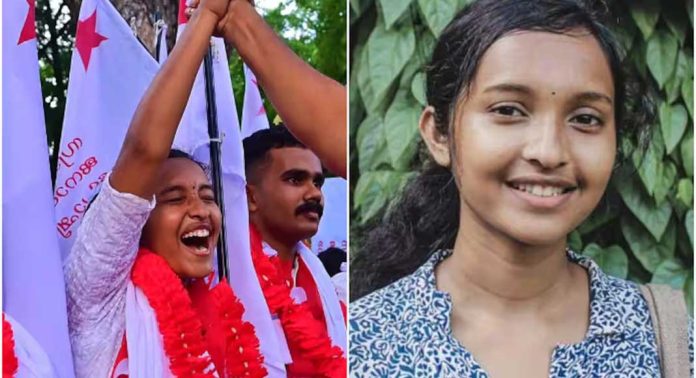 തിരുവനന്തപുരം യൂണിവേഴ്സിറ്റി കോളേജിൽ ഒന്നര നൂറ്റാണ്ടിനിടെ ആദ്യ വനിതാ ചെയർപേഴ്സണെ തെരഞ്ഞെടുത്തു തിരുവനന്തപുരം യൂണിവേഴ്സിറ്റി കോളേജിൽ ഒന്നര നൂറ്റാണ്ടിനിടെ ആദ്യ വനിതാ ചെയർപേഴ്സണെ തെരഞ്ഞെടുത്തു