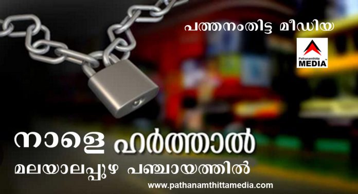 മലയാലപ്പുഴ പഞ്ചായത്തിൽ ബിജെപി ഹര്ത്താല് നാളെ മലയാലപ്പുഴ പഞ്ചായത്തിൽ ബിജെപി ഹര്ത്താല് നാളെ