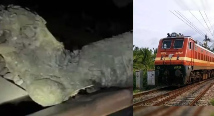 ഉത്തർപ്രദേശിൽ വീണ്ടും ട്രെയിൻ അട്ടിമറി ശ്രമം, 10 കിലോ മരകുറ്റിയുമായി ട്രെയിൻ പാഞ്ഞത് കിലോമീറ്ററുകൾ ഉത്തർപ്രദേശിൽ വീണ്ടും ട്രെയിൻ അട്ടിമറി ശ്രമം, 10 കിലോ മരകുറ്റിയുമായി ട്രെയിൻ പാഞ്ഞത് കിലോമീറ്ററുകൾ
