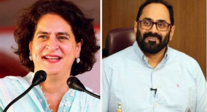 വയനാട് ലോക്സഭ ഉപതെരഞ്ഞെടുപ്പിലെ പ്രിയങ്ക ഗാന്ധിയുടെ സ്ഥാനാർത്ഥിത്വത്തെ വിമർശിച്ച് ബിജെപി നേതാവ് രാജീവ് ചന്ദ്രശേഖർ വയനാട് ലോക്സഭ ഉപതെരഞ്ഞെടുപ്പിലെ പ്രിയങ്ക ഗാന്ധിയുടെ സ്ഥാനാർത്ഥിത്വത്തെ വിമർശിച്ച് ബിജെപി നേതാവ് രാജീവ് ചന്ദ്രശേഖർ