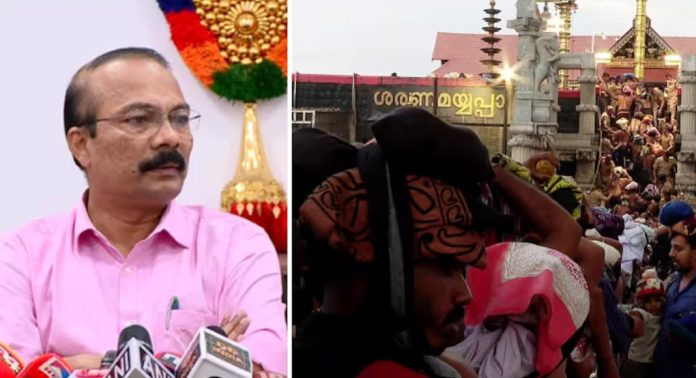 സ്പോട്ട് ബുക്കിംഗ് ഒഴിവാക്കിയത് സുവർണ്ണാവസരമായി കാണുന്നവരെ അയ്യപ്പൻ തിരിച്ചറിയും : ദേവസ്വം ബോര്ഡ് പ്രസിഡന്റ് സ്പോട്ട് ബുക്കിംഗ് ഒഴിവാക്കിയത് സുവർണ്ണാവസരമായി കാണുന്നവരെ അയ്യപ്പൻ തിരിച്ചറിയും : ദേവസ്വം ബോര്ഡ് പ്രസിഡന്റ്