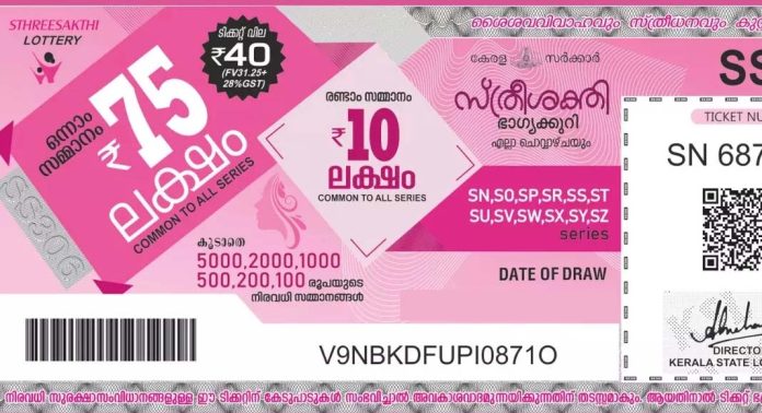 ഇന്നത്തെ ലക്ഷാധിപതി ആര് ? അറിയാം സ്ത്രീ ശക്തി ലോട്ടറി ഫലം ഇന്നത്തെ ലക്ഷാധിപതി ആര് ? അറിയാം സ്ത്രീ ശക്തി ലോട്ടറി ഫലം