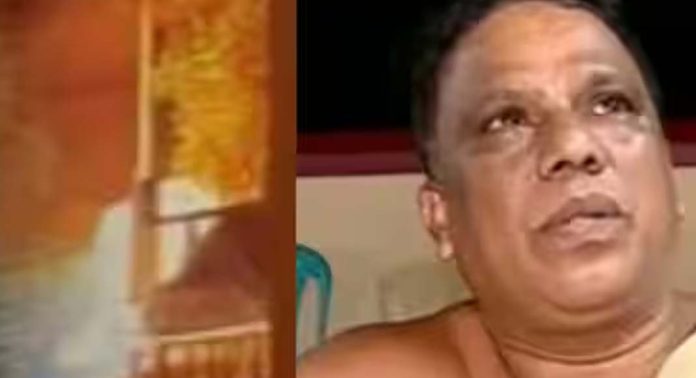 ചെറിയ സ്ഥലത്തല്ലേ , പടക്കം പൊട്ടി ആളൽ കണ്ടപ്പോ വല്ലാതെ പേടിച്ചു : തെയ്യം കലാകാരാൻ ചെറിയ സ്ഥലത്തല്ലേ , പടക്കം പൊട്ടി ആളൽ കണ്ടപ്പോ വല്ലാതെ പേടിച്ചു : തെയ്യം കലാകാരാൻ