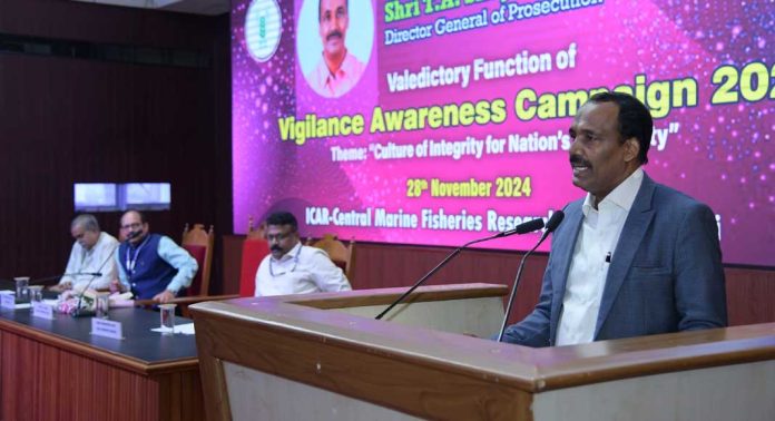സിഎംഎഫ്ആർഐ വിജിലൻസ് ബോധവൽകരണം നടത്തി സിഎംഎഫ്ആർഐ വിജിലൻസ് ബോധവൽകരണം നടത്തി