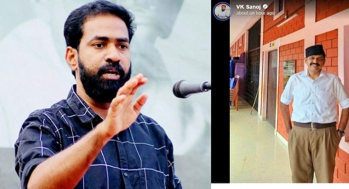 സന്ദീപ് വാര്യരുടെ കോൺഗ്രസ് പ്രവേശനത്തിൽ വിമർശനവുമായി വി കെ സനോജ് സന്ദീപ് വാര്യരുടെ കോൺഗ്രസ് പ്രവേശനത്തിൽ വിമർശനവുമായി വി കെ സനോജ്