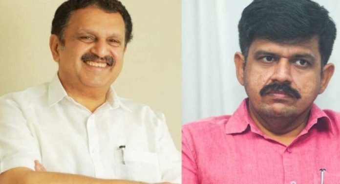 കെ മുരളീധരനൊപ്പം വേദി പങ്കിട്ട് സന്ദീപ് വാര്യര് കെ മുരളീധരനൊപ്പം വേദി പങ്കിട്ട് സന്ദീപ് വാര്യര്