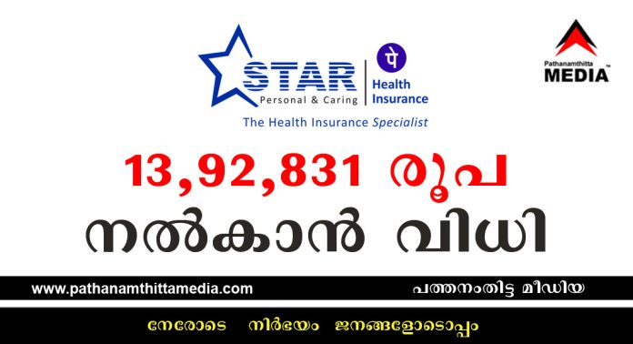 സ്റ്റാർ ഹെൽത്ത് (Star Health) ഇൻഷുറൻസ് നഷ്ടപരിഹാരം ഉള്പ്പെടെ 13,92,831 രൂപ പോളിസി ഉടമക്ക് നല്കാന് വിധി സ്റ്റാർ ഹെൽത്ത് (Star Health) ഇൻഷുറൻസ് നഷ്ടപരിഹാരം ഉള്പ്പെടെ 13,92,831 രൂപ പോളിസി ഉടമക്ക് നല്കാന് വിധി