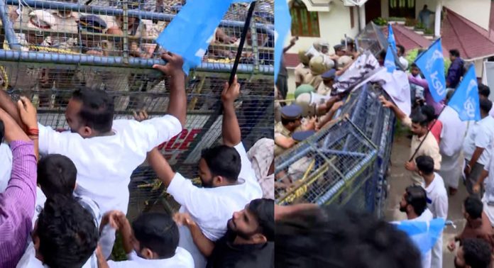 നഴ്സിങ് വിദ്യാർത്ഥിനി അമ്മുവിന്റെ മരണം ; ചുട്ടിപ്പാറ നഴ്സിങ് കോളേജിലേക്ക് കെഎസ്യു മാര്ച്ച് നടത്തി നഴ്സിങ് വിദ്യാർത്ഥിനി അമ്മുവിന്റെ മരണം ; ചുട്ടിപ്പാറ നഴ്സിങ് കോളേജിലേക്ക് കെഎസ്യു മാര്ച്ച് നടത്തി