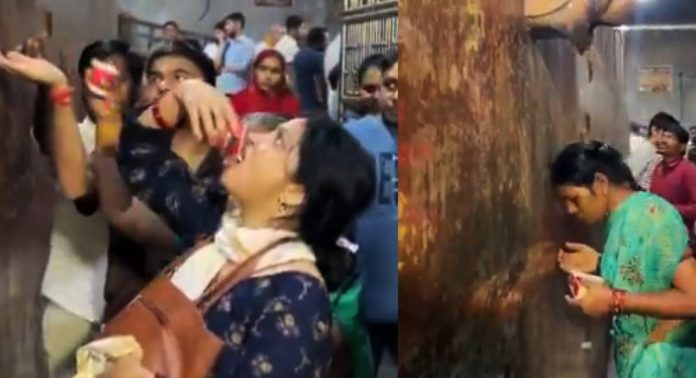 യുപിയിലെ ക്ഷേത്രത്തിൽ ‘അമൃതാ’യി ഭക്തര് കുടിക്കുന്നത് എസിയിലെ വെള്ളം യുപിയിലെ ക്ഷേത്രത്തിൽ ‘അമൃതാ’യി ഭക്തര് കുടിക്കുന്നത് എസിയിലെ വെള്ളം